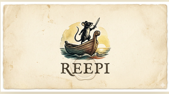 Reepi — ratón caballero en su barca
